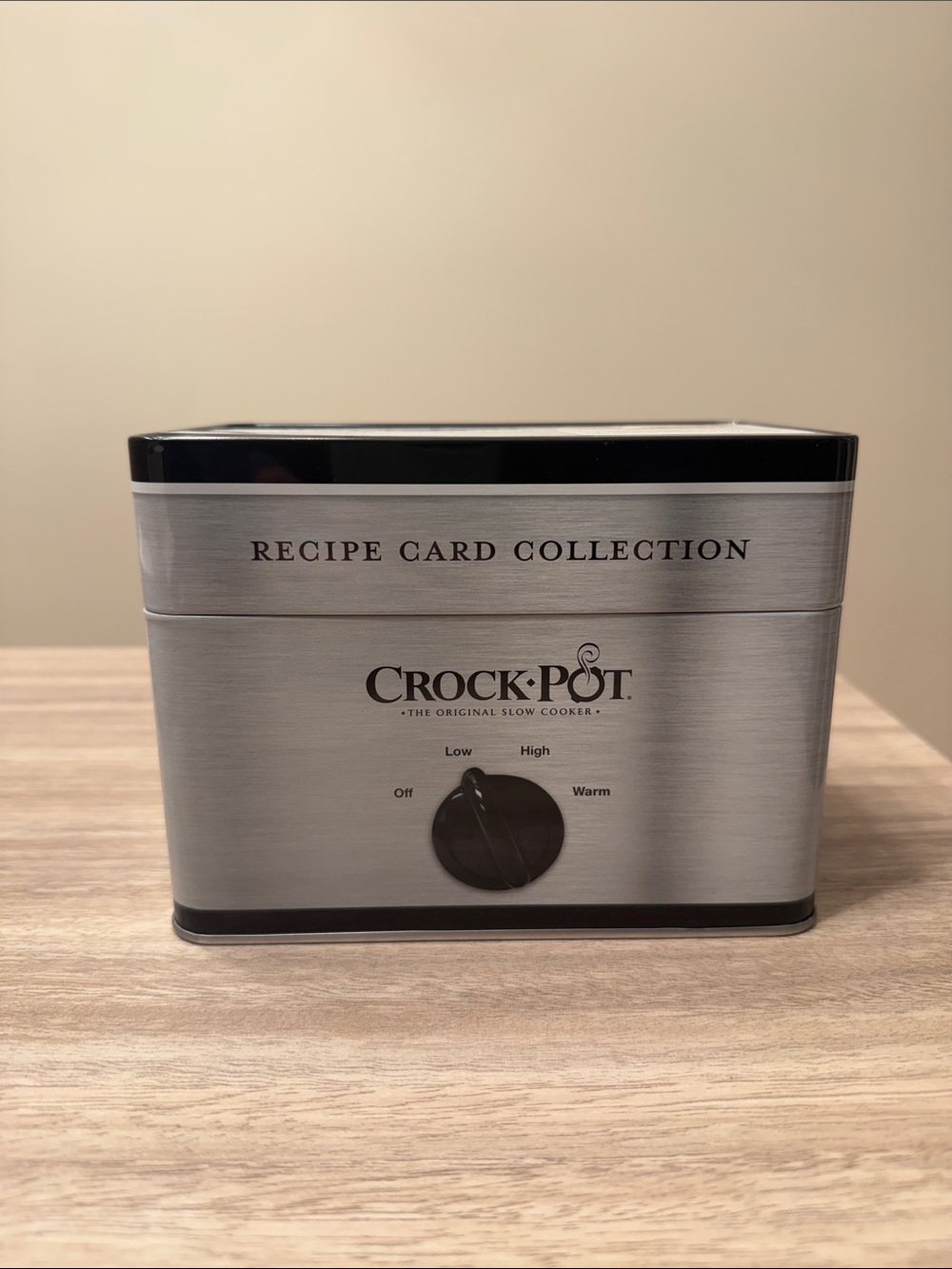 Crock-Pot Silver Recipe Card Tin - Recipe Card Collection
